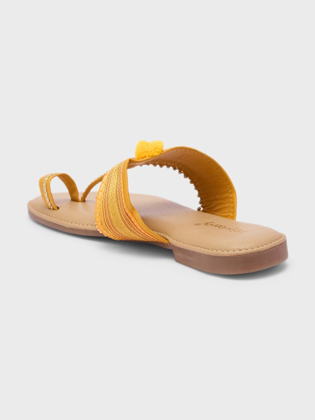 Lucky Feet Zari Toe-Ring Slipper, Women Festive Slipper, Traditional Indian Slippers, Comfortable Zari Slipper for Women