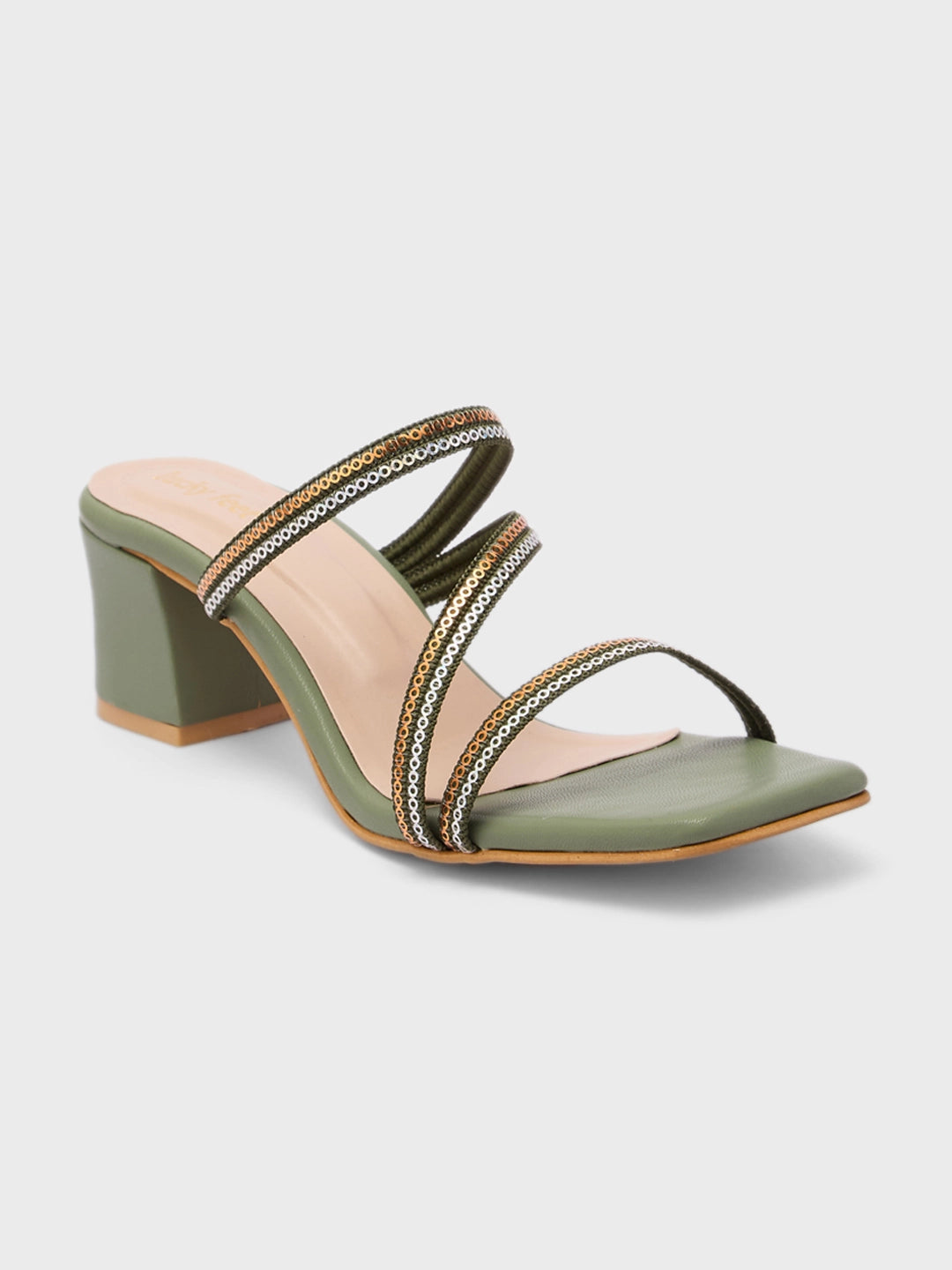Lucky Feet Festive Strappy Block Heels, Women Party Sandals, Bohemian Block Heels, Unique Strap Sandals, Comfortable Festive Heels