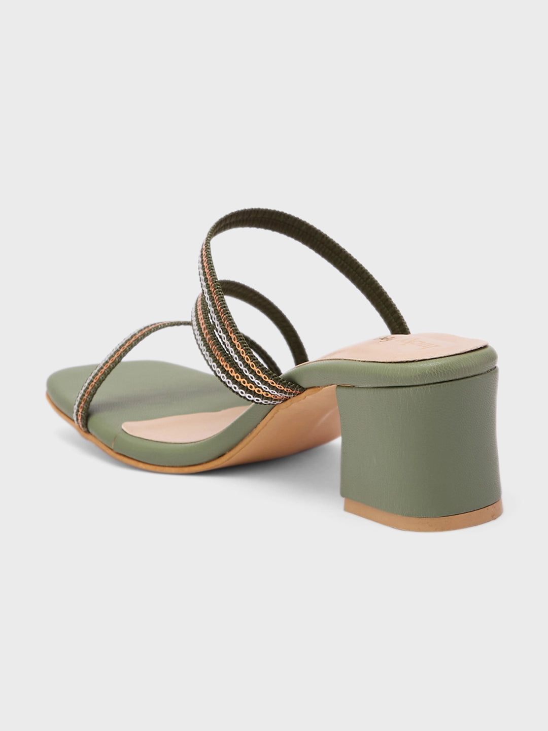 Lucky Feet Festive Strappy Block Heels, Women Party Sandals, Bohemian Block Heels, Unique Strap Sandals, Comfortable Festive Heels