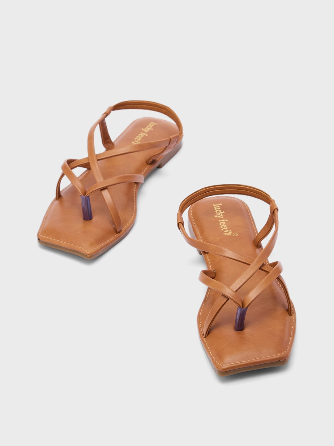 Lucky Feet Strappy Flat Sandal For Women, Comfortable Flat Slippers, Modern Flat Sandals
